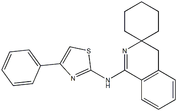 N-(4-phenyl-1,3-thiazol-2-yl)-3,4-dihydrospiro[isoquinoline-3,1'-cyclohexane]-1-amine Struktur