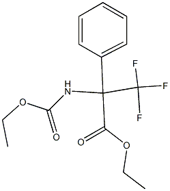 ethyl 2-[(ethoxycarbonyl)amino]-3,3,3-trifluoro-2-phenylpropanoate Struktur