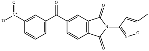 5-{3-nitrobenzoyl}-2-(5-methyl-3-isoxazolyl)-1H-isoindole-1,3(2H)-dione Struktur