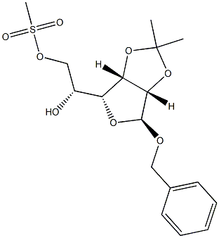 Benzyl 2-O,3-O-isopropylidene-α-D-mannofuranoside 6-methanesulfonate Struktur