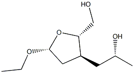 ba-D-erythro-Pentofuranoside, ethyl 2,3-dideoxy-3-[(2R)-2-hydroxypropyl]- (9CI) Struktur