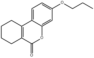 3-propoxy-7,8,9,10-tetrahydro-6H-benzo[c]chromen-6-one Struktur