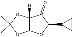 4-C-Cyclopropyl-1-O,2-O-isopropylidene-α-D-erythro-tetrofuranose-3-ulose Struktur