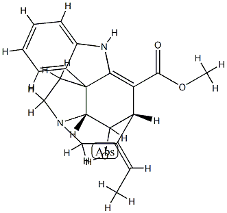 (19E)-2,16,19,20-Tetradehydro-14-hydroxycuran-17-oic acid methyl ester Struktur