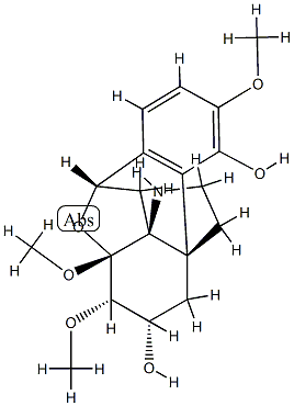 8β,10β-Epoxy-3,7β,8-trimethoxyhasubanan-4,6β-diol Struktur