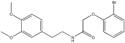 2-(2-bromophenoxy)-N-[2-(3,4-dimethoxyphenyl)ethyl]acetamide Struktur