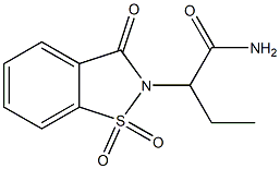 α-Ethyl-3-oxo-1,2-benzisothiazole-2(3H)-acetamide 1,1-dioxide Struktur