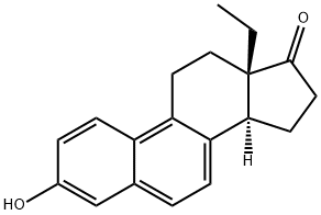 13-Ethyl-3-hydroxy-1,3,5,7,9-gonapenten-17-one Struktur