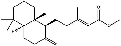 (2E)-5-[(1S)-1α,2,3,4,4aα,5,6,7,8,8a-Decahydro-5,5,8aβ-trimethyl-2-methylenenaphthalen-1β-yl]-3-methyl-2-pentenoic acid methyl ester Struktur