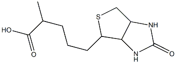 Hexahydro-α-methyl-2-oxo-1H-thieno[3,4-d]imidazole-4-valeric acid Struktur