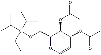 3 4-DI-O-ACETYL-6-O-(TRIISOPROPYLSILYL)& Struktur