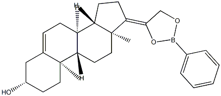 20,21-[(Phenylboranediyl)bis(oxy)]pregna-5,17(20)-dien-3β-ol Struktur