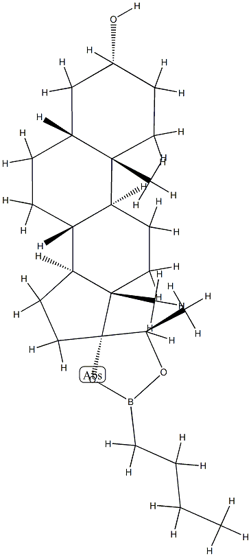 (20R)-17,20-[(Butylboranediyl)bis(oxy)]-5β-pregnan-3α-ol Struktur