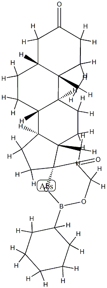 17,21-[(Cyclohexylboranediyl)bisoxy]-5β-pregnane-3,20-dione Struktur