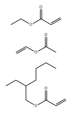 2-Propenoic acid, ethyl ester, polymer with ethenyl acetate and 2-ethylhexyl 2-propenoate Struktur