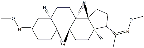 5β-Pregnane-3,20-dione bis(O-methyl oxime) Struktur