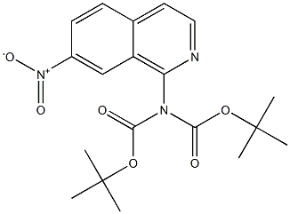 2-(7-Nitro-1-isoquinolinyl)iMidodicarbonic acid 1,3-bis(1,1-diMethylethyl) ester Struktur