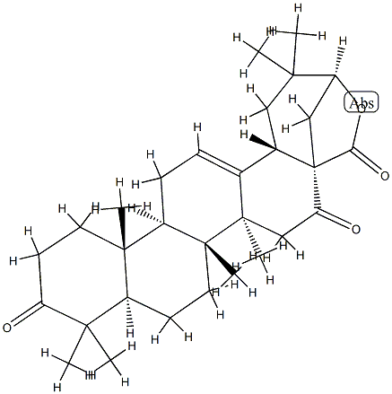 21β-Hydroxy-3,16-dioxoolean-12-en-28-oic acid γ-lactone Struktur