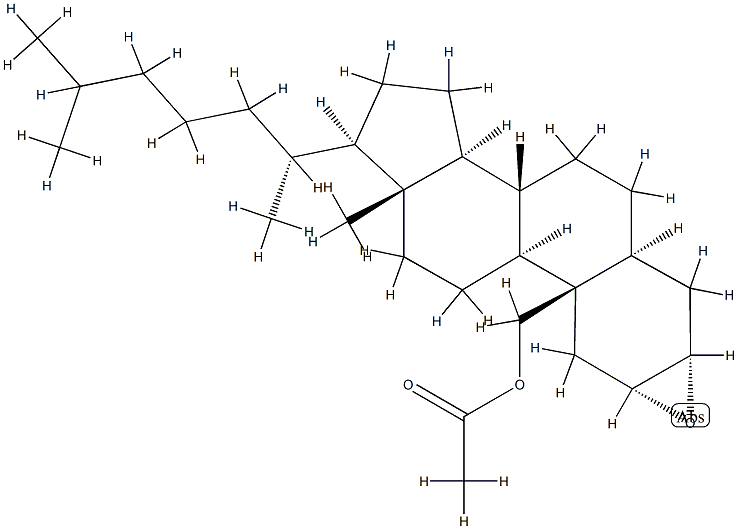 2α,3α-Epoxy-5α-cholestan-19-ol acetate Struktur