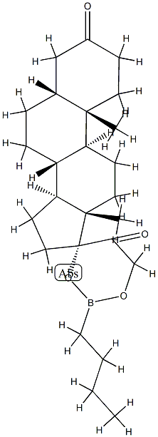 17,21-[(Butylboranediyl)bis(oxy)]-5β-pregnane-3,20-dione Struktur