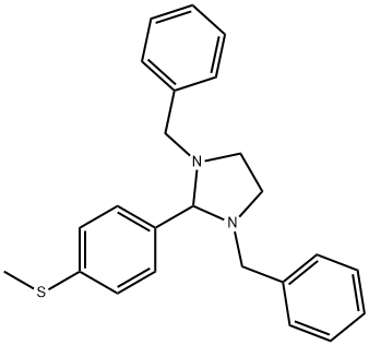 4-(1,3-dibenzyl-2-imidazolidinyl)phenyl methyl sulfide Struktur