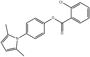 4-(2,5-dimethyl-1H-pyrrol-1-yl)phenyl 2-chlorobenzoate Struktur