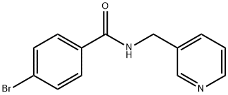 4-bromo-N-(pyridin-3-ylmethyl)benzamide Struktur