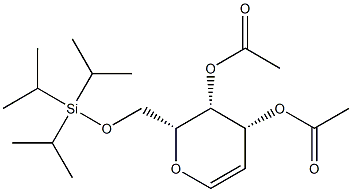 3 4-DI-O-ACETYL-6-O-(TRIISOPROPYLSILYL)& Struktur