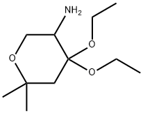 2H-Pyran-3-amine,4,4-diethoxytetrahydro-6,6-dimethyl-(9CI) Struktur