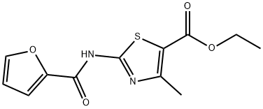 ethyl 2-(furan-2-carboxamido)-4-methylthiazole-5-carboxylate Struktur