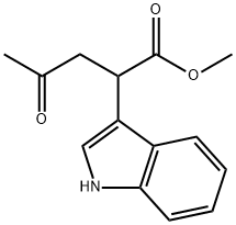 methyl 2-(1H-indol-3-yl)-4-oxopentanoate Struktur