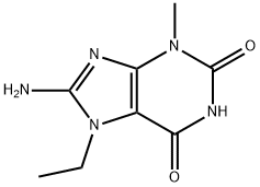 1H-Purine-2,6-dione,8-amino-7-ethyl-3,7-dihydro-3-methyl-(9CI) Struktur