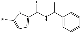 5-bromo-N-(1-phenylethyl)-2-furamide Struktur