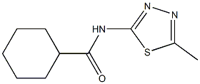 N-(5-methyl-1,3,4-thiadiazol-2-yl)cyclohexanecarboxamide Struktur