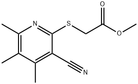 methyl [(3-cyano-4,5,6-trimethylpyridin-2-yl)sulfanyl]acetate Struktur