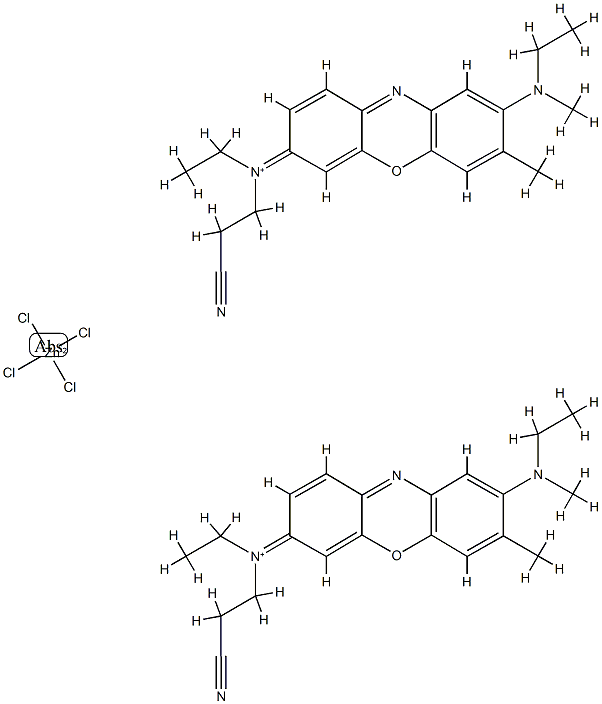 7-[(2-cyanoethyl)ethylamino]-3-(ethylmethylamino)-2-methylphenoxazin-5-ium tetrachlorozincate (2:1) Struktur