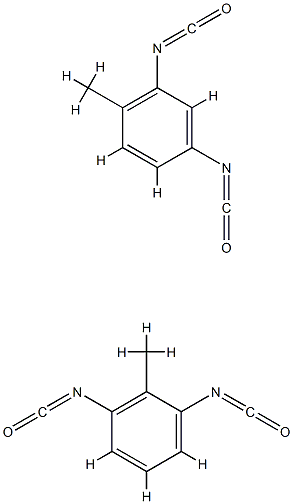 Benzene, 1,3-diisocyanato-2-methyl-, polymer with 2,4-diisocyanato-1-methylbenzene Struktur