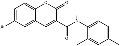 6-bromo-N-(2,4-dimethylphenyl)-2-oxo-2H-chromene-3-carboxamide Struktur