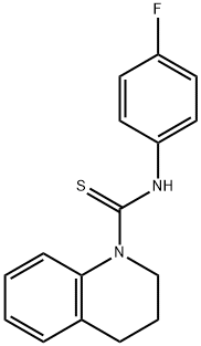 N-(4-fluorophenyl)-3,4-dihydro-1(2H)-quinolinecarbothioamide Struktur