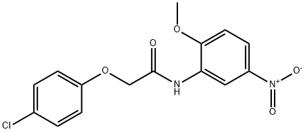 2-(4-chlorophenoxy)-N-(2-methoxy-5-nitrophenyl)acetamide Struktur