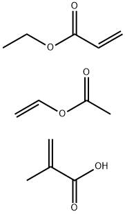 2-Propenoic acid, 2-methyl-, polymer with ethenyl acetate and ethyl 2-propenoate Struktur