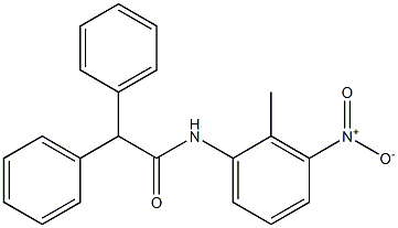 N-(2-methyl-3-nitrophenyl)-2,2-diphenylacetamide Struktur