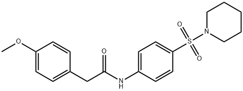 2-(4-methoxyphenyl)-N-[4-(1-piperidinylsulfonyl)phenyl]acetamide Struktur