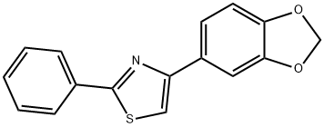 4-(1,3-benzodioxol-5-yl)-2-phenyl-1,3-thiazole Struktur