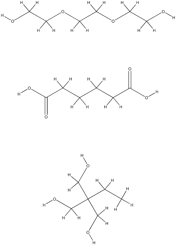 Hexanedioic acid, polymer 2,2'-[1,2-ethanediylbis(oxy)]bis[ethanol] and 2-ethyl-2-(hydroxymethyl)-1,3-propanediol Struktur