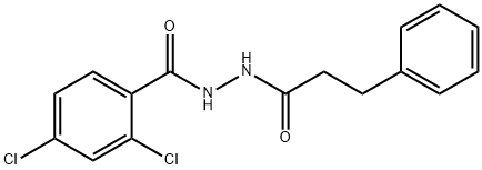 2,4-dichloro-N'-(3-phenylpropanoyl)benzohydrazide Struktur