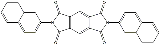 2,6-Dihydro-2,6-di(2-naphtyl)benzo[1,2-c:4,5-c']dipyrrole-1,3,5,7-tetrone Struktur