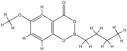 2-Butyl-6-methoxy-4H-1,3,2-benzodioxaborin-4-one Struktur