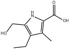 4-ethyl-5-(hydroxyMethyl)-3-Methyl-1H-pyrrole-2-carboxylic acid Struktur