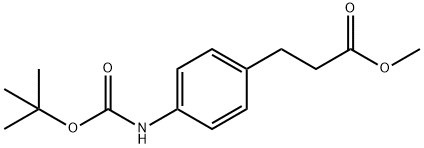 3-(4-tert-Butoxycarbonylamino-phenyl)-propionic acid methyl ester Struktur